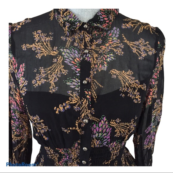 Free People Fake Pretend Floral Print Mini Dress - Picture 4 of 6